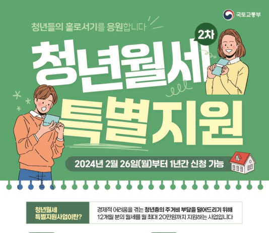 경기도, 청년월세 특별지원. 월 최대 20만 원 12개월간