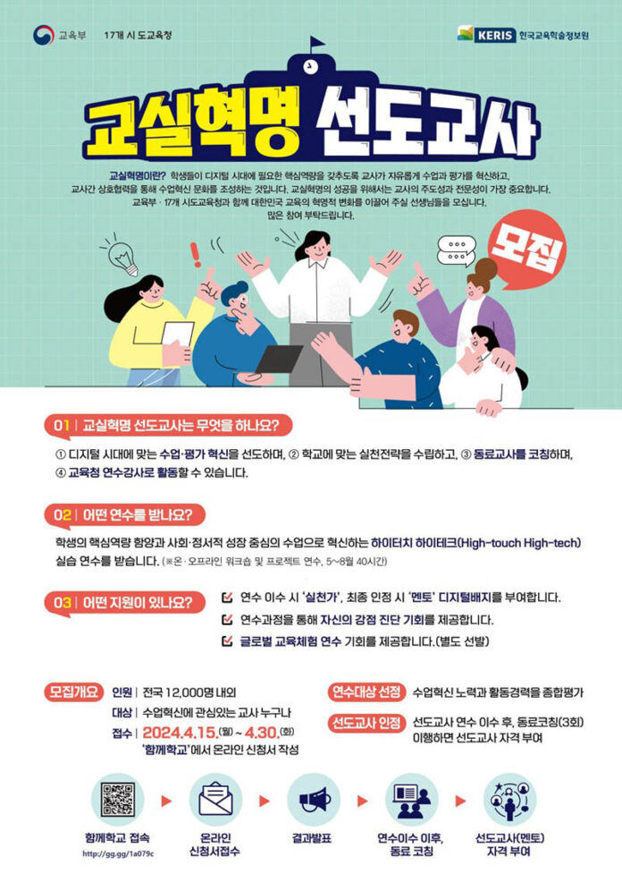교실혁명 선도교사 공모