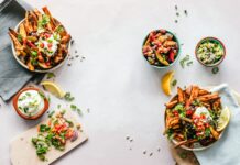 건강한 몸을 위한 다이어트와 운동의 효과적인 전략 cooked dishes on plates and bowls